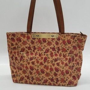 Patricia Nash Brown Floral Rose Tote Purse. Great for travel.